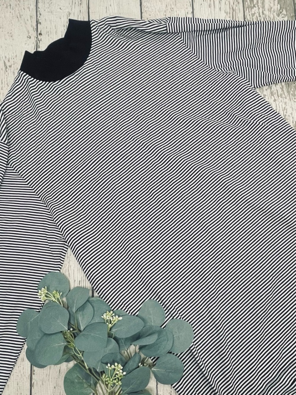 Publish Striped Mock Neck Long Sleeve Shirt